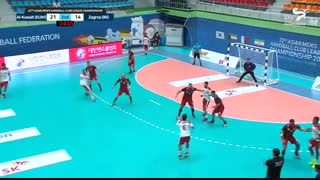 دیدار تیم های هندبال زاگرس اسلام آباد و الکویت در قهرمانی باشگاه های آسیا2019