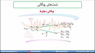 جلسه 45 فیزیک دهم-چگالی مخلوط تست ریاضی خ 92- مدرس محمد پوررضا