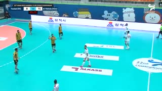 دیدار تیم های هندبال الوحده  و فولاد سپاهان در قهرمانی باشگاه های آسیا2019