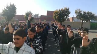 بمناسبت 9 ربیع الاول ـ آغاز ولایت امام زمان (عج). بیعت و میثاق دانش آموزی دبیرستان شهید برادران گوگان . 18 آبان 1398