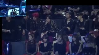 2018 MAMA HK BTS 방탄소년단 Reaction to SUNMI Addict+Siren사이렌