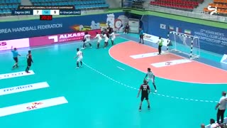 دیدار تیم های هندبال زاگرس و الشارجه در قهرمانی باشگاه های آسیا2019