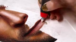 نقاشی مداد رنگی فوق واقعی