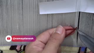فیلم آموزش قالی بافی - گره زدن با دست راست