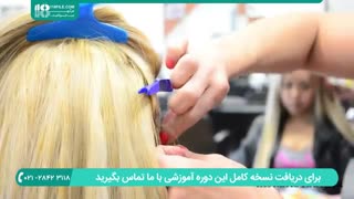 اکستنشن مو بلوند با کراتین گرم مو