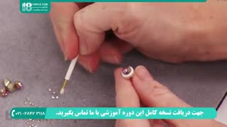 ساخت گوشواره بدلی دست ساز نگین کاری شده