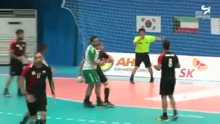 دیدار تیم های هندبال زاگرس و العربی در قهرمانی باشگاه های آسیا2019