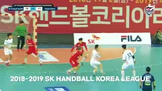 دیدار تیم های هندبال الکویت  و عمان در قهرمانی باشگاه های آسیا2019