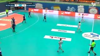 دیدار تیم های هندبال بربر و هاوکس در قهرمانی باشگاه های آسیا2019