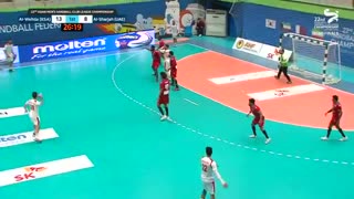 دیدار تیم های هندبال الوحده و الشارجه درنیمه نهایی قهرمانی باشگاه های آسیا2019