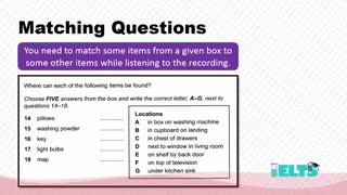 سوالات مچینگ (Matching) لیسنینگ آزمون آیلتس