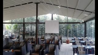 حقانی 09380039391-سقف متحرک رستوران-فروش سقف برقی روفگاردن