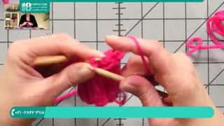 بافت جوراب روفرشی نیم ساق با قلاب