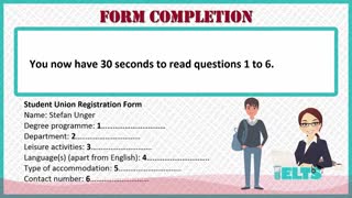 سوالات FORM COMPLETION لیسنینگ آزمون آیلتس