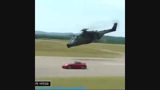درگ بین هلیکوپتر و پورشه؟!!!