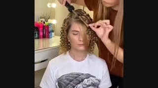 آموزش فر کردن مو با بابلیس مخروطی