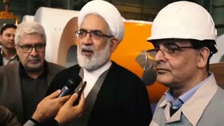 حضور حجت الاسلام والمسلمین محمدجعفر منتظری، دادستان کل کشور در جمع کارکنان خطوط تولید شرکت فولاد مبارکه