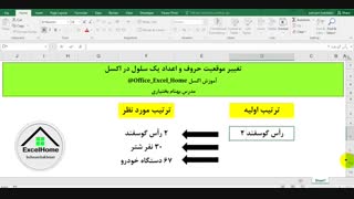 آموزش اکسل - نحوه تغییر موقعیت محتوا در یک سلول  اکسل