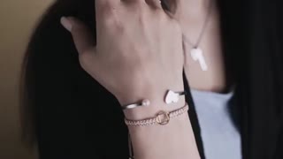 گردنبند زنجیری قلب استیل | NA11