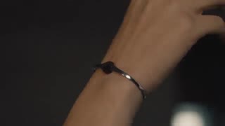 دستبند النگویی استیل (کاف) | سنگ آمتیست | C1A