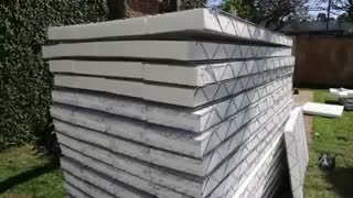 ساختمان با تری دی پنل و  سقف (تیرچه و یونولیت)