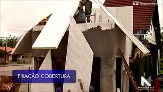 تری دی پنل. اجرای سقف شیب دار تری دی پنل  3Dp