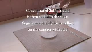 دی هیدراته شدن شکر توسط اسید سولفوریک