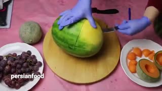 آموزش تزیین میوه شب یلدا - میوه آرایی یلدا