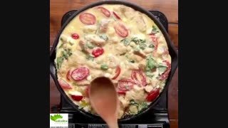 نحوه تهیه یک غذای خوشمزه با تخم مرغ لایه ای - سبزی لاین